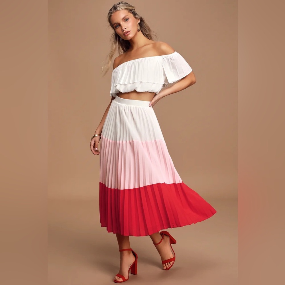 NWOT Pleated Two-Piece Dress
